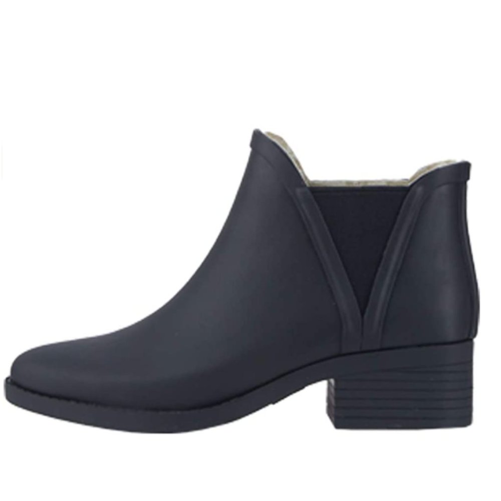 NWT Chunky Heel Rubber Rain Waterproof Winter Boot - Picture 2 of 5